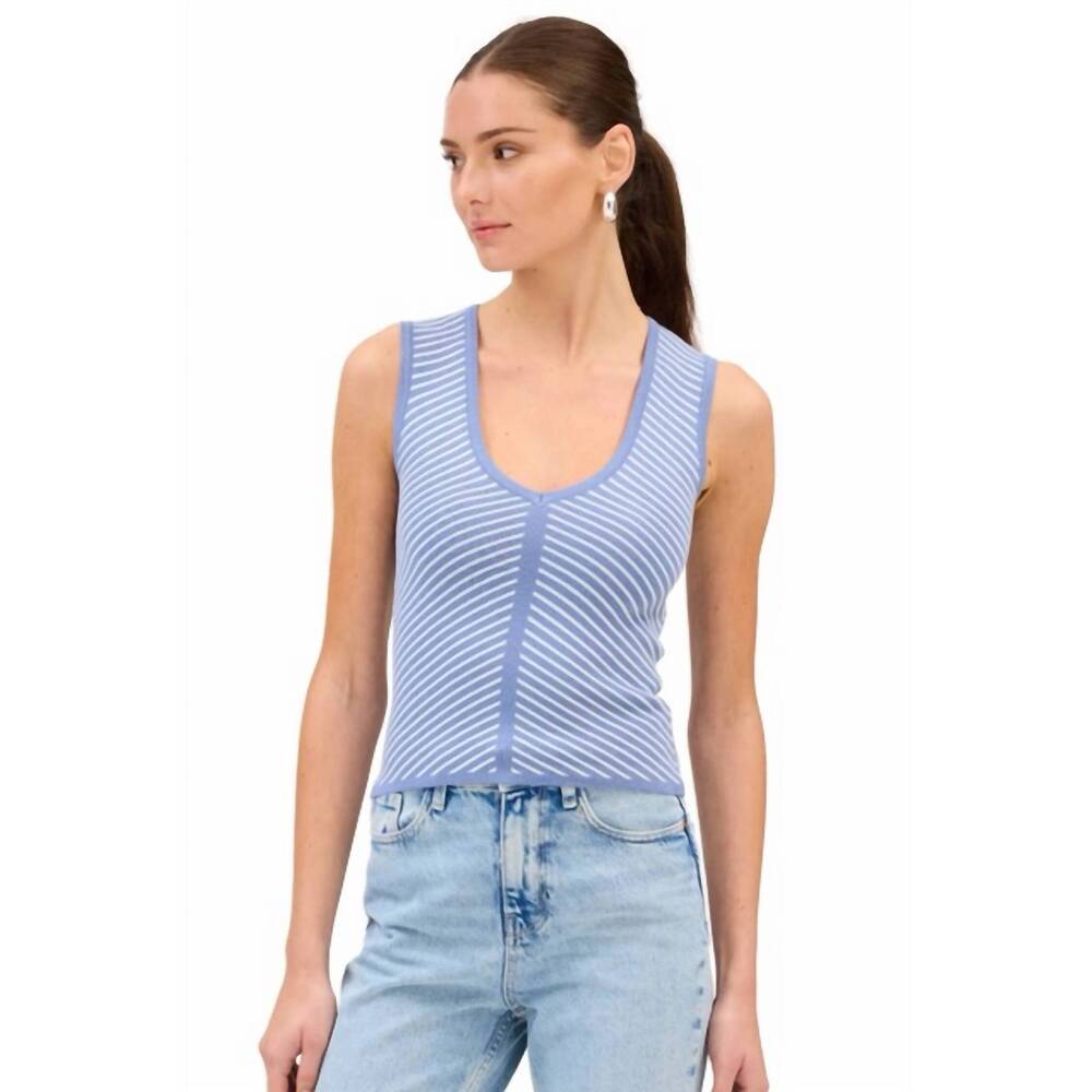 NEW ALLISON NEW YORK anna tank top in blue multi